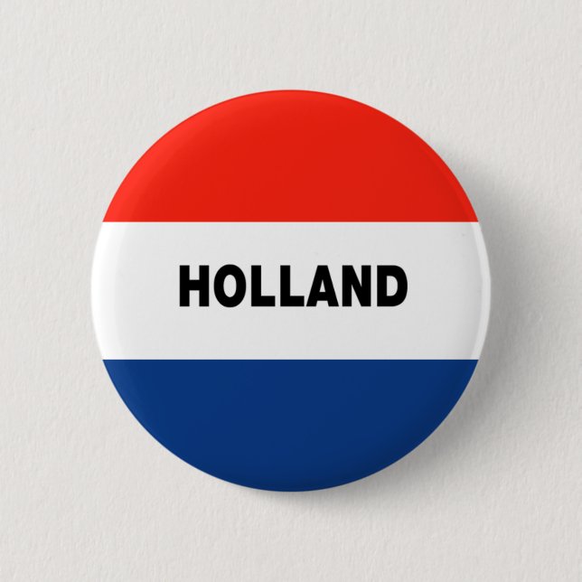 Chapa Redonda De 5 Cm Bandera holandesa (Anverso)