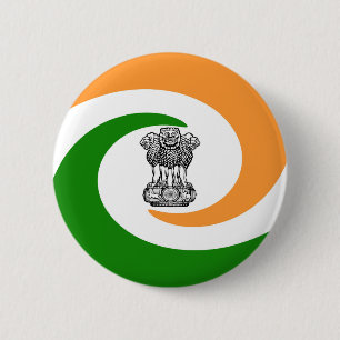 Chapa Redonda De 5 Cm Bandera india