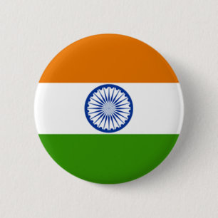 Chapa Redonda De 5 Cm Bandera india