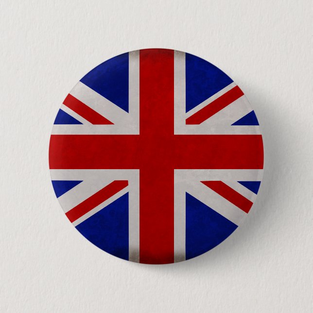 Chapa Redonda De 5 Cm Bandera Inglesa de Inglaterra urdida (Anverso)