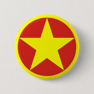 Chapa Redonda De 5 Cm Bandera / Insígnia de Vietnam