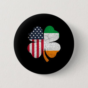 Chapa Redonda De 5 Cm Bandera irlandesa americana Bandera de Irlanda Día