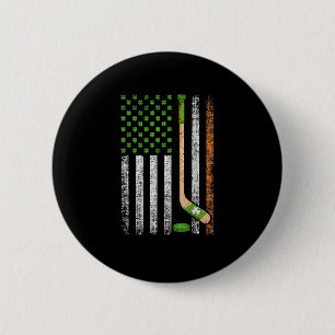 Chapa Redonda De 5 Cm Bandera irlandesa de Estados Unidos Leprechaun Luc