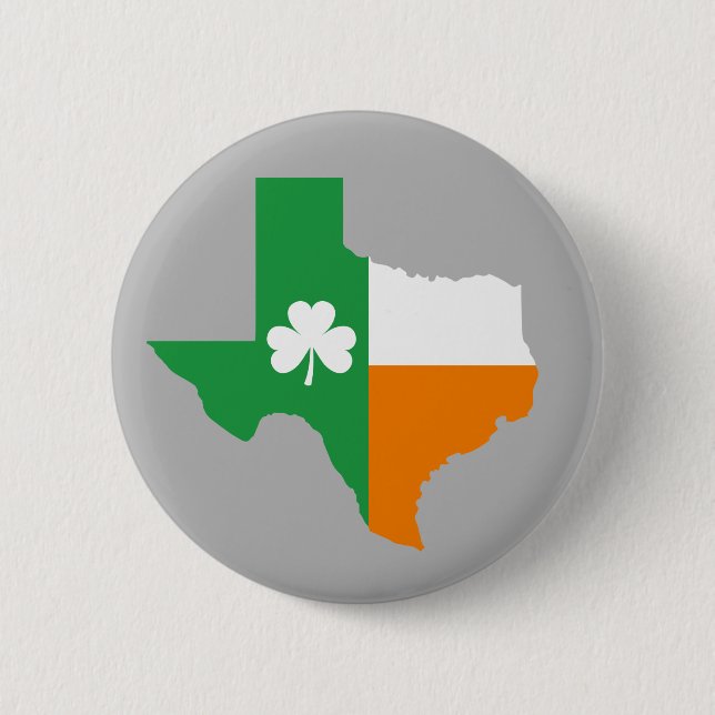 Chapa Redonda De 5 Cm Bandera irlandesa de Texas (Anverso)