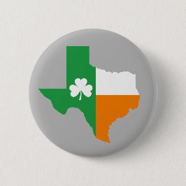 Chapa Redonda De 5 Cm Bandera irlandesa de Texas