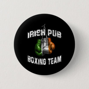 Chapa Redonda De 5 Cm Bandera irlandesa del boxeo gracioso - Pub irlandé