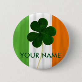 Chapa Redonda De 5 Cm Bandera Irlandesa Shamrock Clover Volunteer