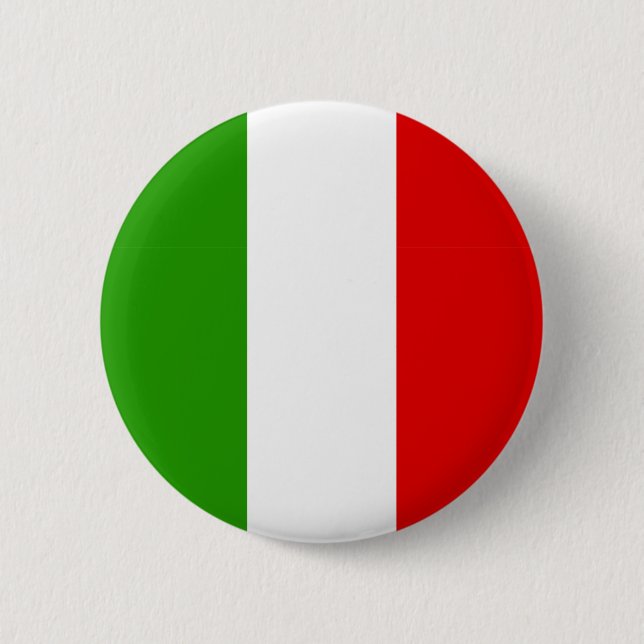 Chapa Redonda De 5 Cm Bandera italiana (Anverso)