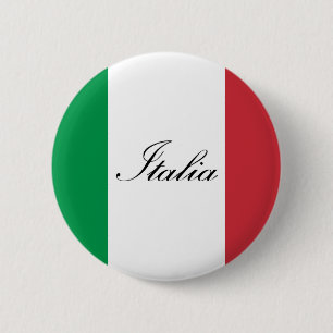 Chapa Redonda De 5 Cm Bandera italiana - bandera de Italia - Italia