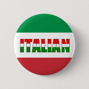 Chapa Redonda De 5 Cm Bandera italiana de Italia