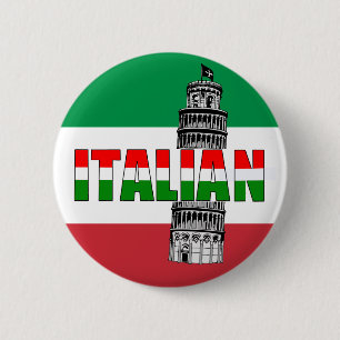 Chapa Redonda De 5 Cm Bandera italiana de Italia Pisa
