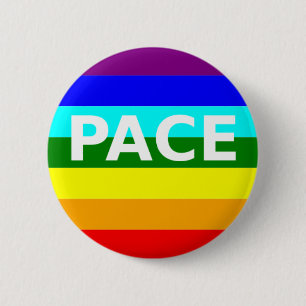 Chapa Redonda De 5 Cm Bandera italiana de Pace(Peace)
