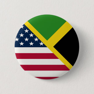 Chapa Redonda De 5 Cm Bandera jamaiquina estadounidense | Jamaica Estado