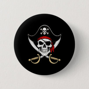 Chapa Redonda De 5 Cm Bandera Jolly Roger del pirata calavera Halloween
