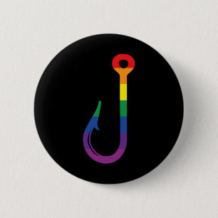 Chapa Redonda De 5 Cm Bandera Lgbt Anzuelo de Pesca Anzuelo Gay Orgullo 