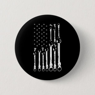 Chapa Redonda De 5 Cm Bandera Mecánica Mecánica Americana Bandera Patrió