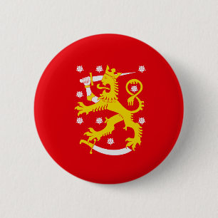 Chapa Redonda De 5 Cm Bandera Medieval de Finlandia