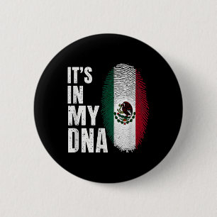 Chapa Redonda De 5 Cm Bandera Mexicana México está en mi Adn