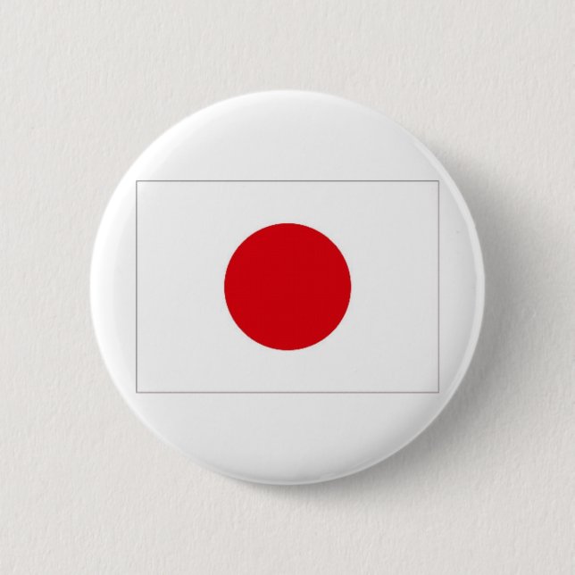 Chapa Redonda De 5 Cm Bandera nacional de Japón (Anverso)
