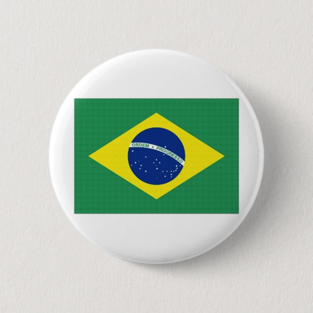 Chapa Redonda De 5 Cm Bandera nacional del Brasil (Anverso)