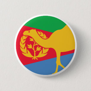 Chapa Redonda De 5 Cm Bandera nacional eritrea para animales en Eritrea