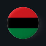 Chapa Redonda De 5 Cm Bandera negra roja y verde panafricana de la UNIA<br><div class="desc">Bandera panafricana negra y verde — también conocida como la bandera afroamericana y la bandera de Liberación Negra.</div>