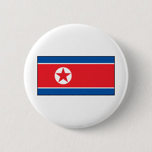 Chapa Redonda De 5 Cm Bandera norcoreana