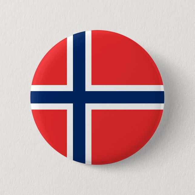 Chapa Redonda De 5 Cm Bandera noruega (Noruega) (Anverso)