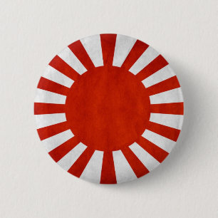Chapa Redonda De 5 Cm Bandera ondulada japonesa