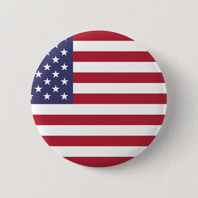 Chapa Redonda De 5 Cm Bandera Patriótica Americana (Anverso)