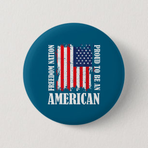Chapa Redonda De 5 Cm Bandera Patriótica Americana De Los Estados Unidos