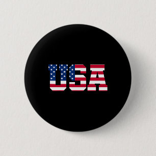 Chapa Redonda De 5 Cm Bandera Patriótica Americana Usa 1 Hombres Mujeres