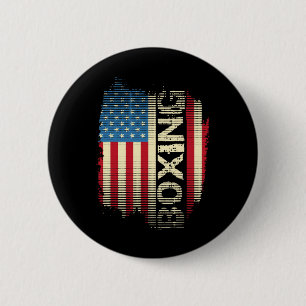 Chapa Redonda De 5 Cm Bandera Patriótica De EE. UU. Boxeo Kickboxing Kic