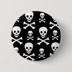 Chapa Redonda De 5 Cm Bandera pirata del cráneo N