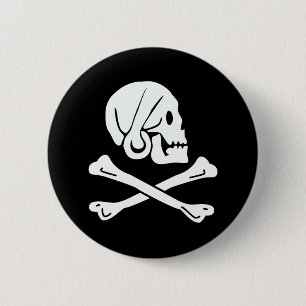 Chapa Redonda De 5 Cm Bandera pirata - Jolly Roger