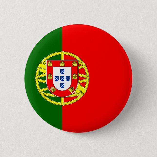 Chapa Redonda De 5 Cm Bandera portuguesa (Anverso)