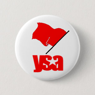 Chapa Redonda De 5 Cm Bandera roja de YSA