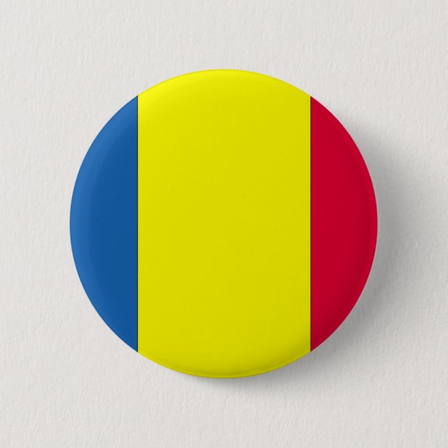 Chapa Redonda De 5 Cm Bandera rumana (Anverso)