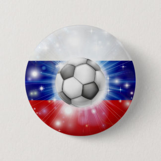 Chapa Redonda De 5 Cm Bandera rusa del fútbol