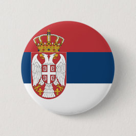 Chapa Redonda De 5 Cm Bandera serbia