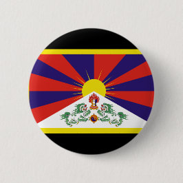 Chapa Redonda De 5 Cm Bandera tibetana