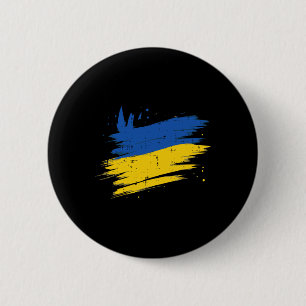 Chapa Redonda De 5 Cm Bandera ucraniana angustiada Mujeres patrióticas d