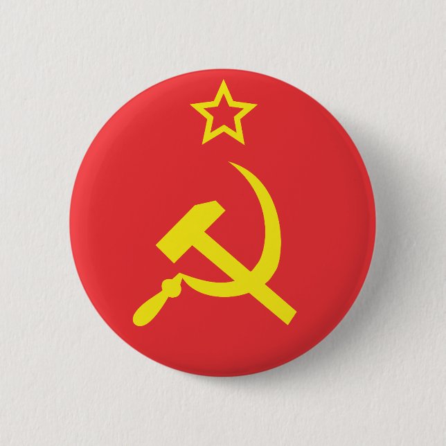 Chapa Redonda De 5 Cm Bandera USSR (Anverso)