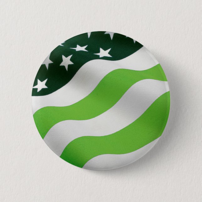 Chapa Redonda De 5 Cm Bandera verde (ecología) (Anverso)