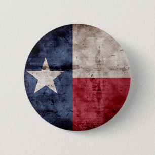 Chapa Redonda De 5 Cm Bandera vieja de Tejas