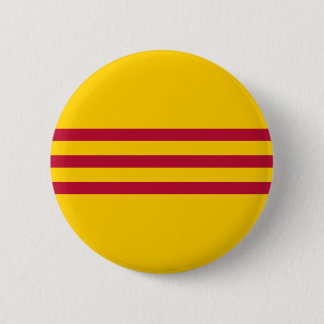 Chapa Redonda De 5 Cm Bandera vietnamita del sur - đỏ del sọc de los