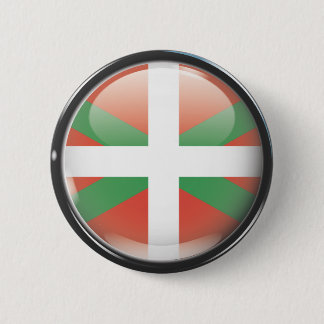 Chapa Redonda De 5 Cm Bandera y escudo de Euskadi