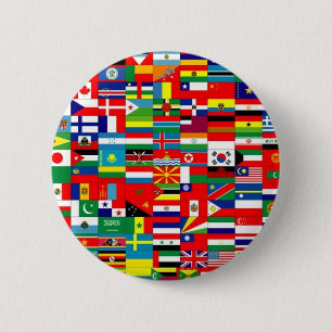 CHAPA REDONDA DE 5 CM BANDERAS DEL MUNDO
