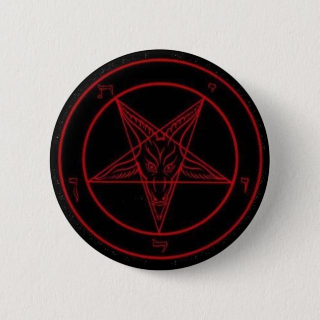 Chapa Redonda De 5 Cm Baphomet (Anverso)