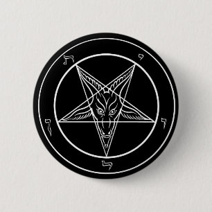 Chapa Redonda De 5 Cm Baphomet